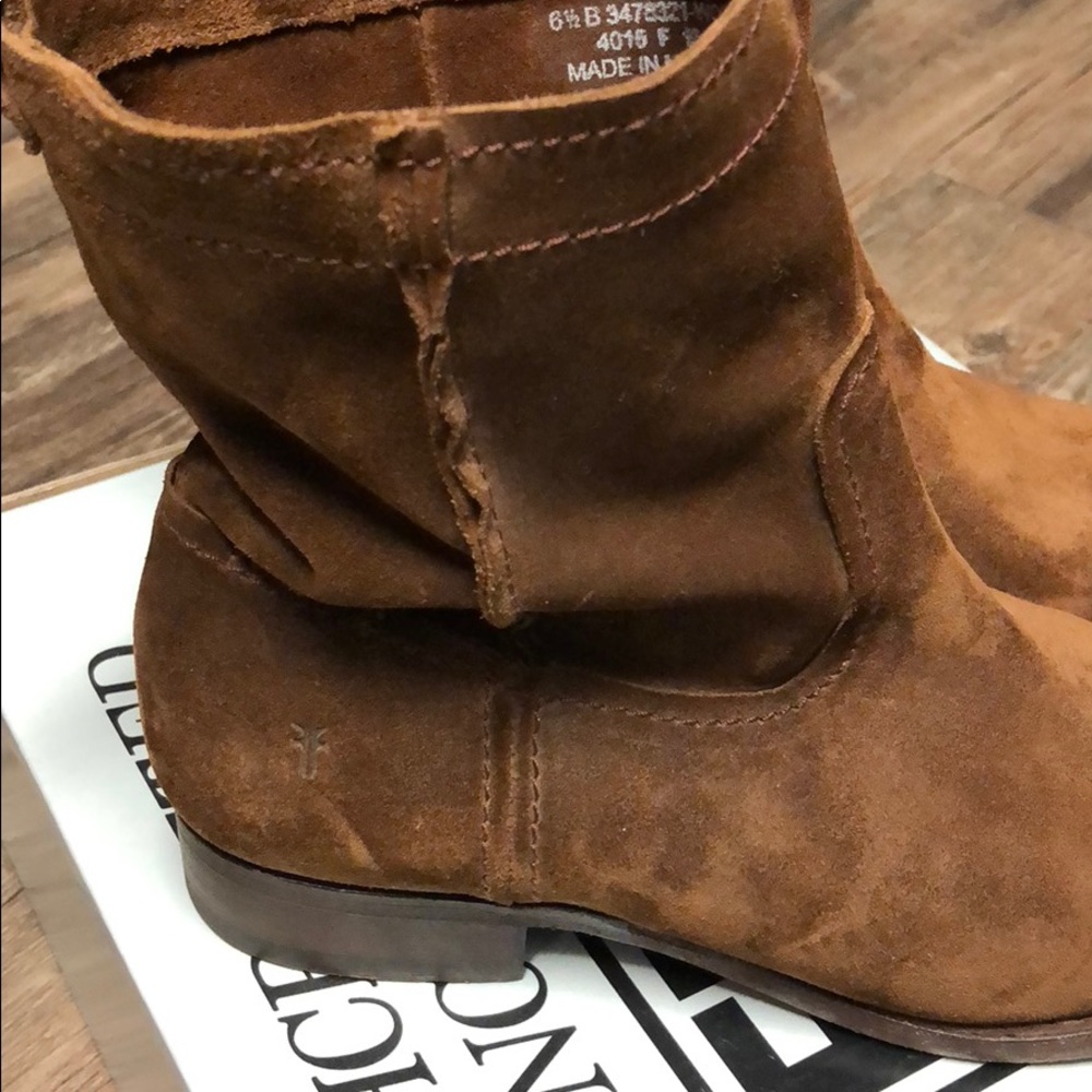 Frye Cara short suede boots, Wood brown, 6.5 - Picture 6 of 8